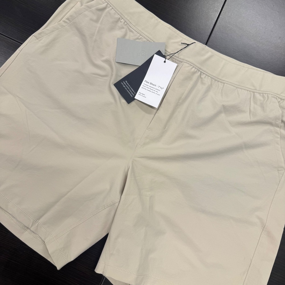 Public Rec Flex Short Mens 42 Beige New Water Resistant Athletic 7.5" Inseam